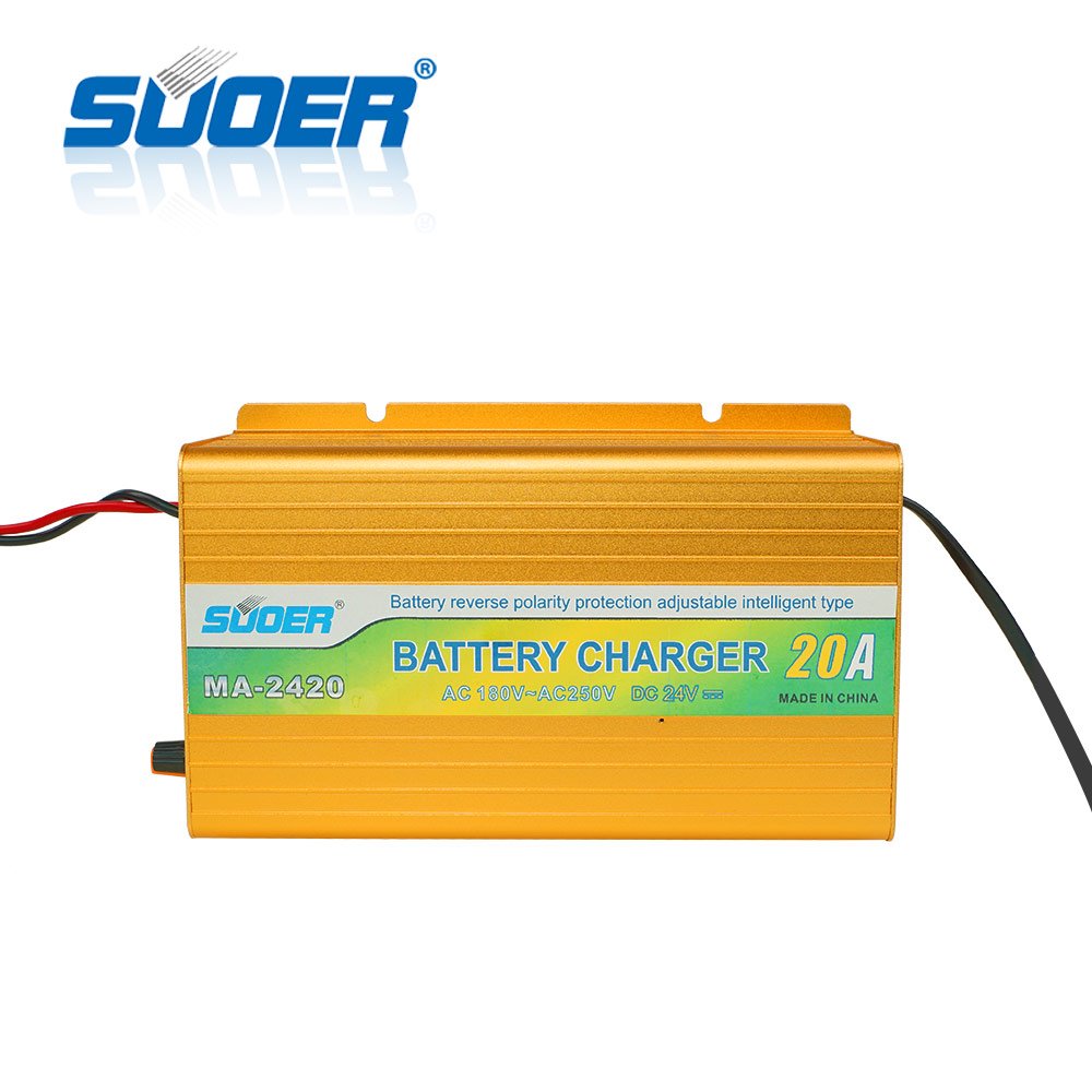 Suoer factory price 24V 20A Three -step AGM/GEL Electrical Charger Smart Battery Charger