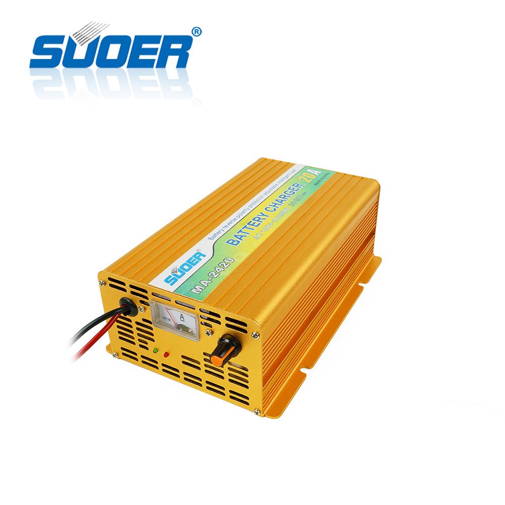 Suoer factory price 24V 20A Three -step AGM/GEL Electrical Charger Smart Battery Charger