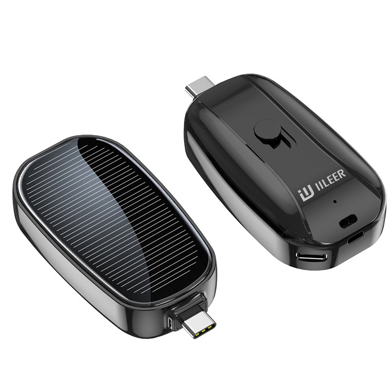 High Quality And Cheap Price Mini Outdoor Emergency Solar Wireless Charger Key Chain Power Bank Portable Mobile Charging