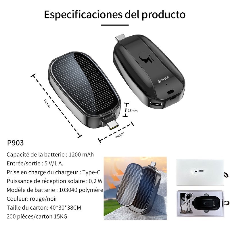 High Quality And Cheap Price Mini Outdoor Emergency Solar Wireless Charger Key Chain Power Bank Portable Mobile Charging