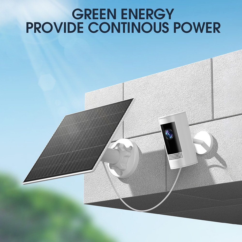 EBL Waterproof IP65 Home Use 5V 5W Portable Security Camera Solar Charger Solar Panel For Ring Outdoor Camera