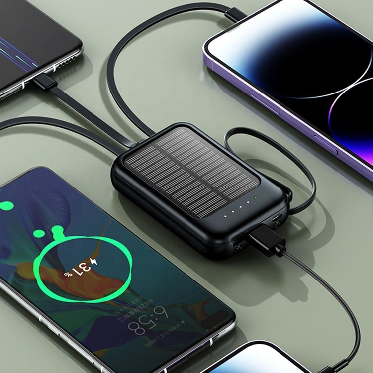 Overcurrent Protection High Capacity Portable Solar Charger Power Bank For Mobile Phone