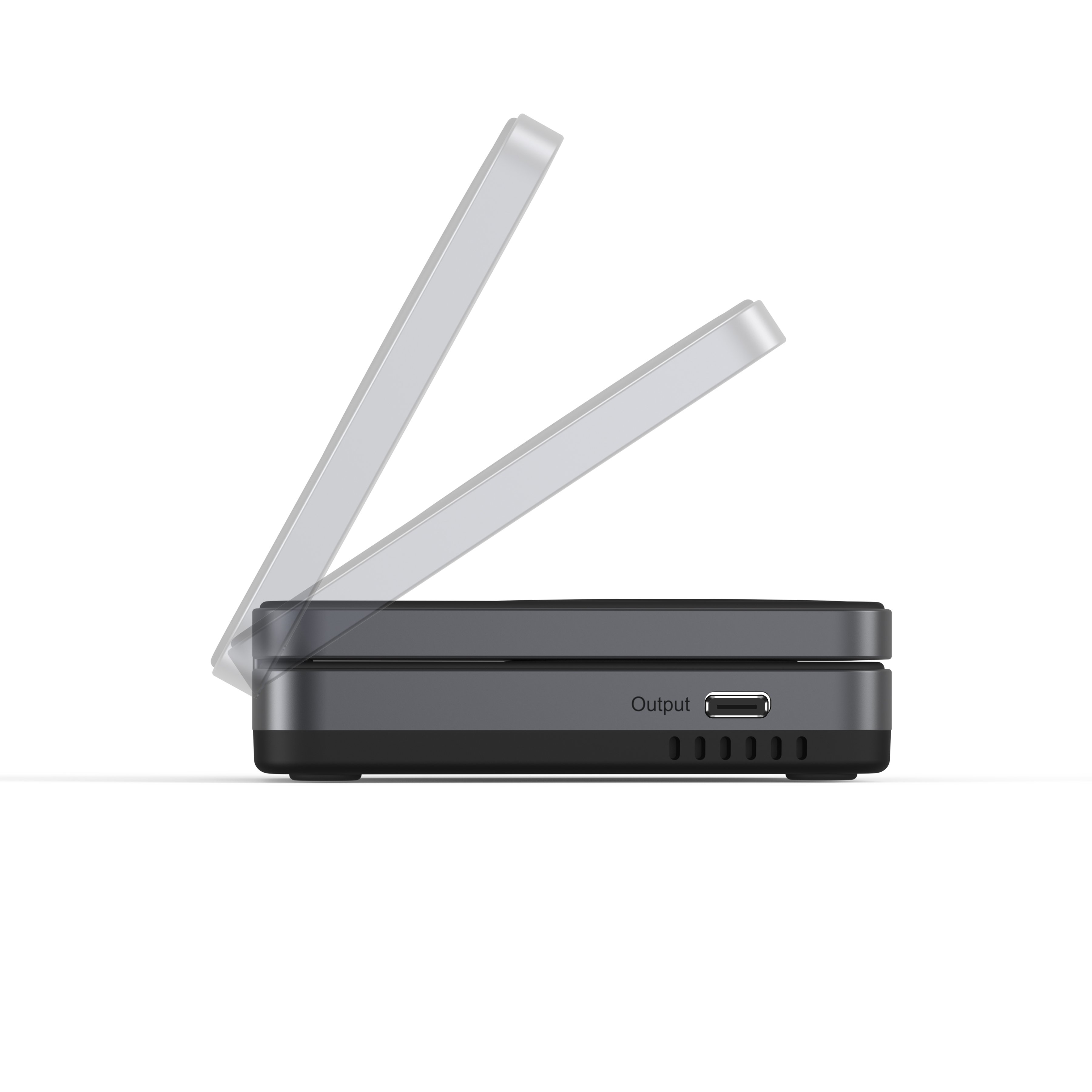 M29 Mini Size Aluminum Alloy+ABS 2 in 1 Qi2 Foldable Magnetic Wireless Charger