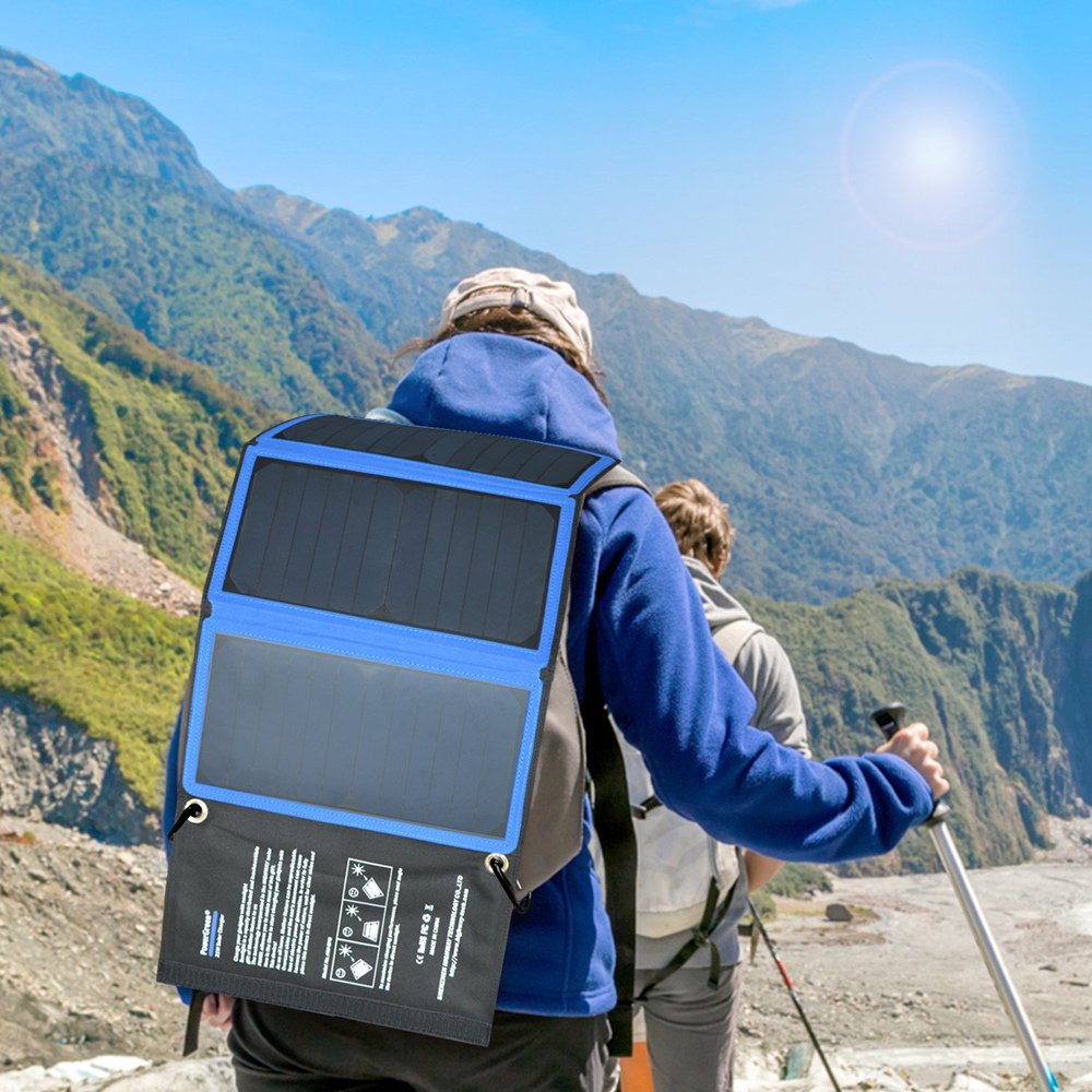 PowerGreen 21 Watts 5V Foldable Solar Power Bank Panel Charger for Mobile Phones