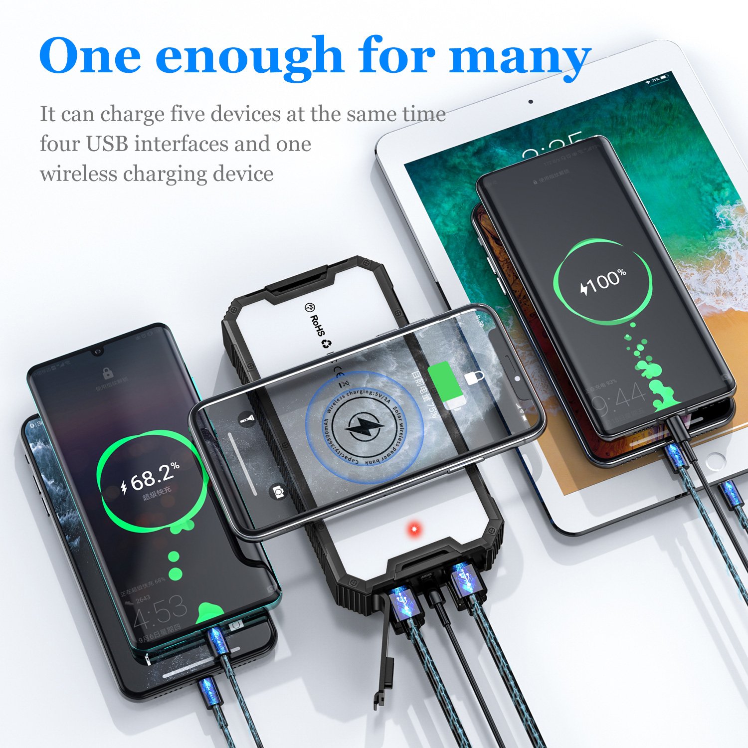 Factory High Quality Supplier Multi-purpose Power Bank Power Bank For Digital Products Camping Light Solar Power Bank