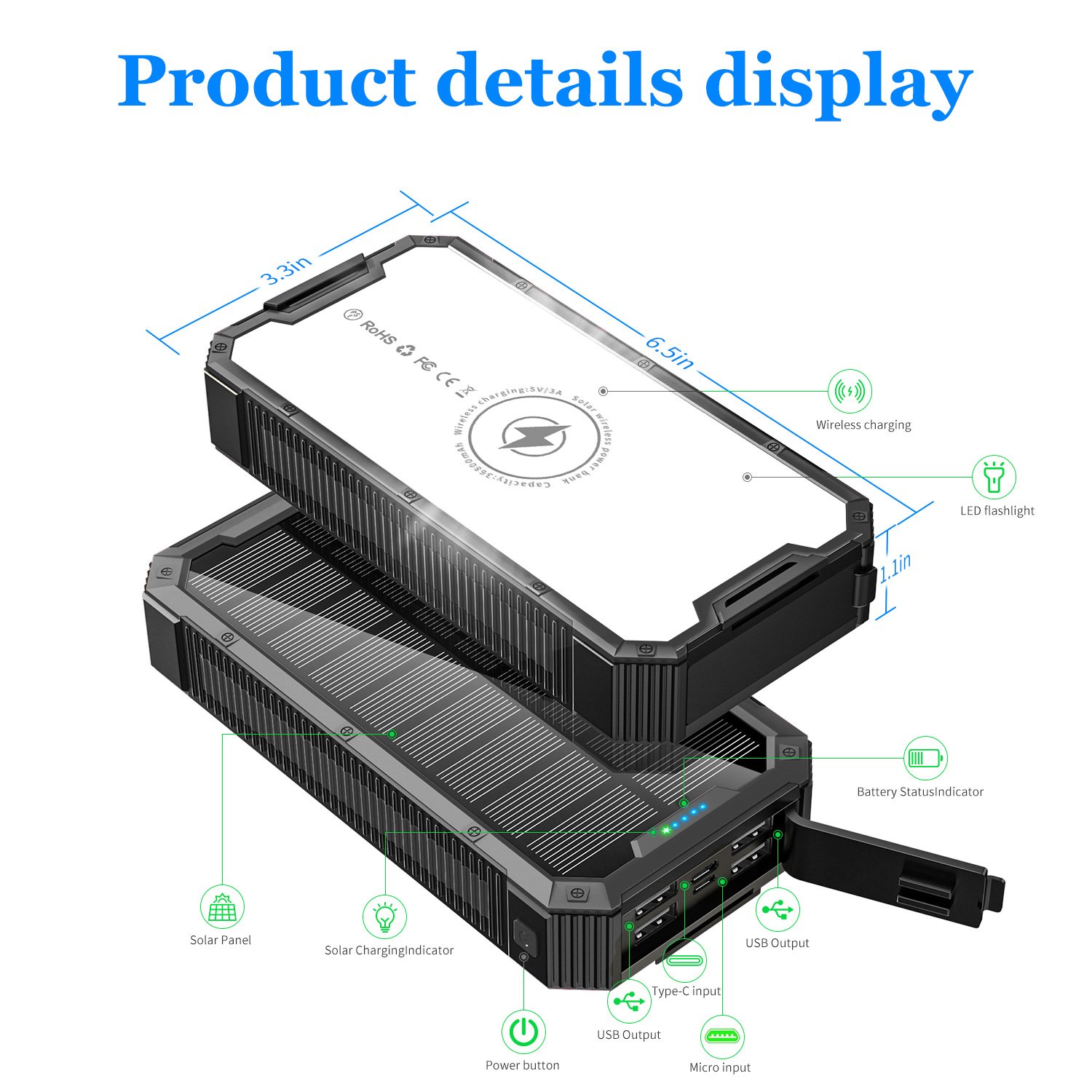 Factory High Quality Supplier Multi-purpose Power Bank Power Bank For Digital Products Camping Light Solar Power Bank