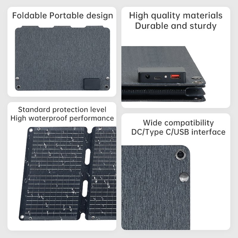 ETFE Foldable Solar Panel Charger 30W 60W 100W Folding Solar Module For Portable solar system