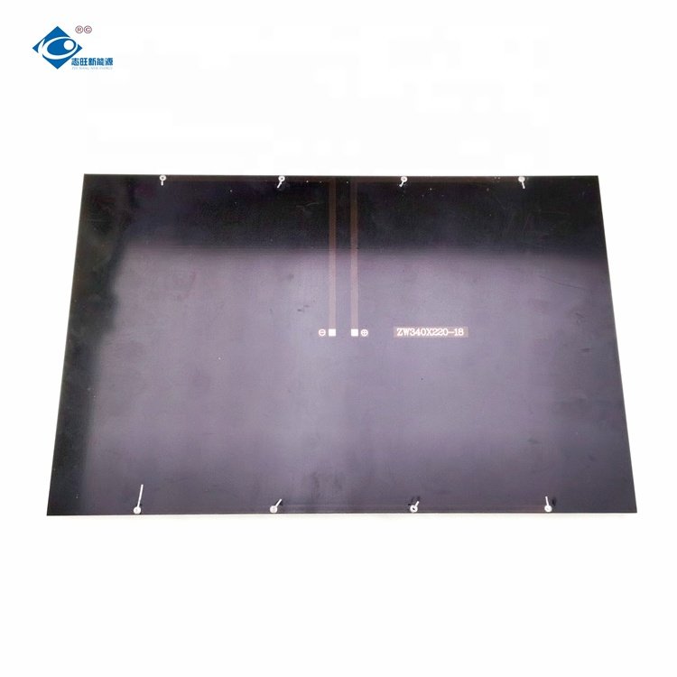 ZW-340220-P All Black PET Photovoltaic Solar Panel 18V Lightweight Solar Panel Charger 10W Mini Photovoltaic Solar Panels