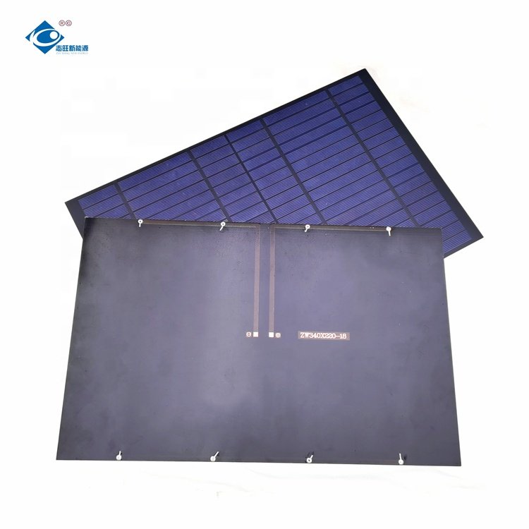 ZW-340220-P All Black PET Photovoltaic Solar Panel 18V Lightweight Solar Panel Charger 10W Mini Photovoltaic Solar Panels