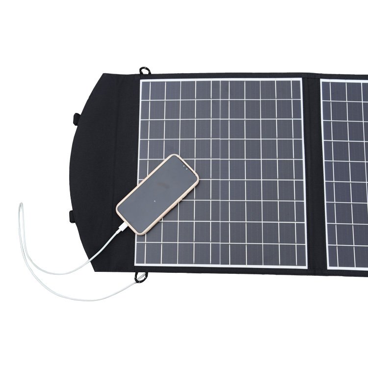 Low Price 100W Foldable Solar Panel Custom Logo Sunpower Flexible Solar Panels Charger For Outdoor Camping