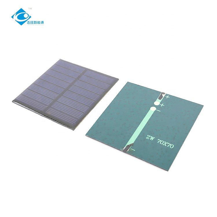ZW-7070-4V Mini Epoxy Sealed Solar Panel 0.7W Customized Sizes Solar Panel 4V Portable Poly Solar Panel Charger