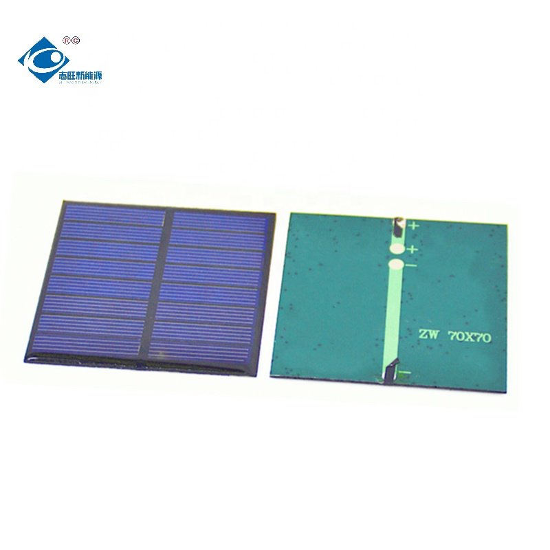 ZW-7070-4V Mini Epoxy Sealed Solar Panel 0.7W Customized Sizes Solar Panel 4V Portable Poly Solar Panel Charger