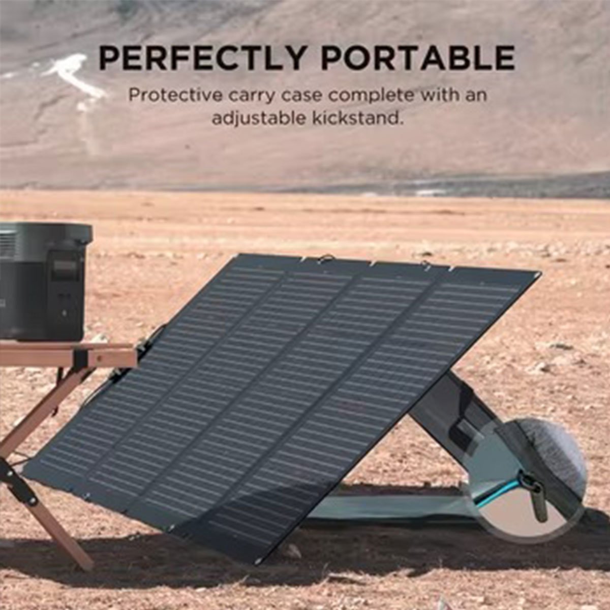 220 Watt Portable Solar Panel for Power Station, Foldable Solar Modules Charger with Adjustable Kickstand, IP68 for Outdoor