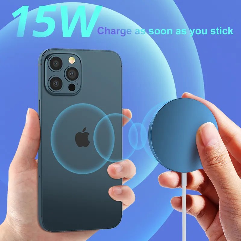 Magnetic Wireless Charger Adapter For Iphone Portable Magnetic Qi Wireless Holder Chargers Type-c Fast Charging 3 in1 Chargers