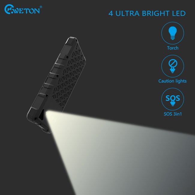 Hot Selling Thin Waterproof Portable Solar Powerbank 16000mAh Charger Power Bank Flash Light Solar Power Banks Charger