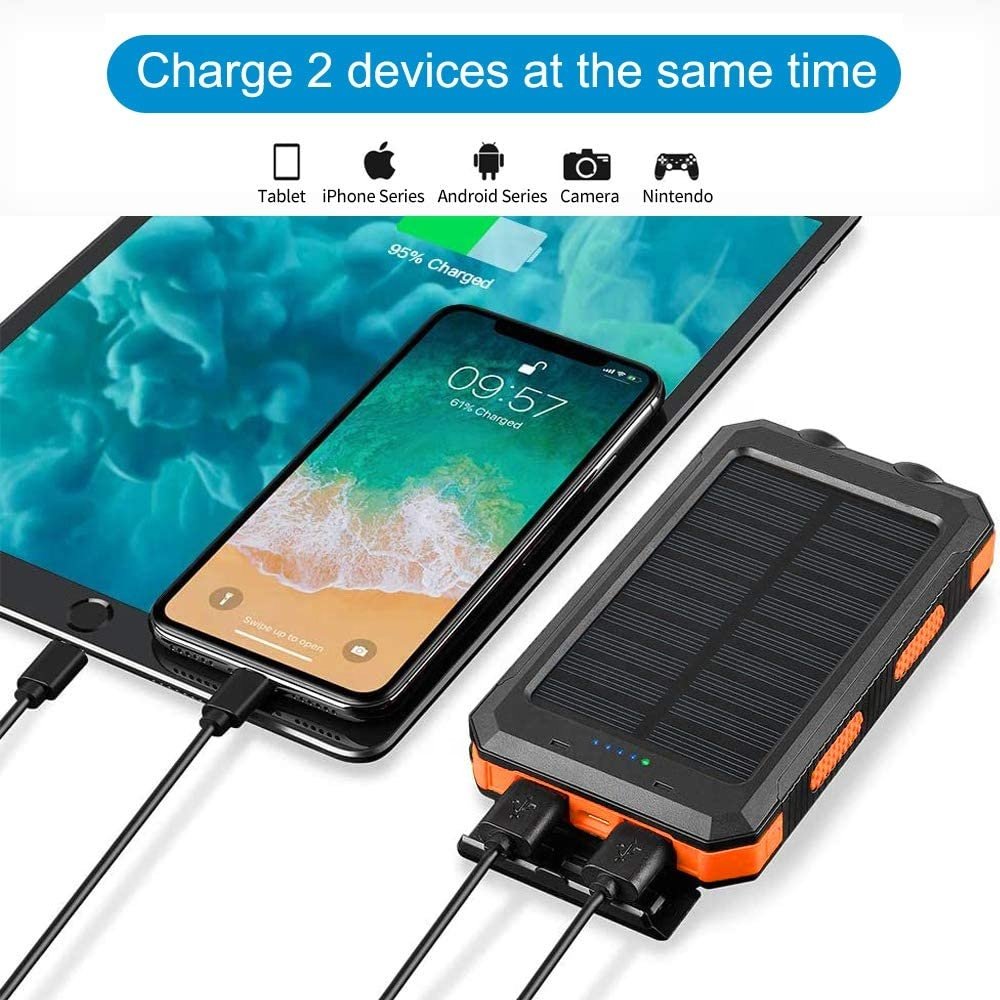 Waterproof Outdoor Solar Battery ROHS Power Bank with High Capacity 8000-49800mah Portable Solar Panel Charger ROHS Certified