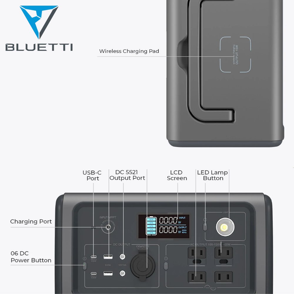 Bluetti New Release With Quick Charging/AC Plug Solar Charge Portable Power Bank For Camping
