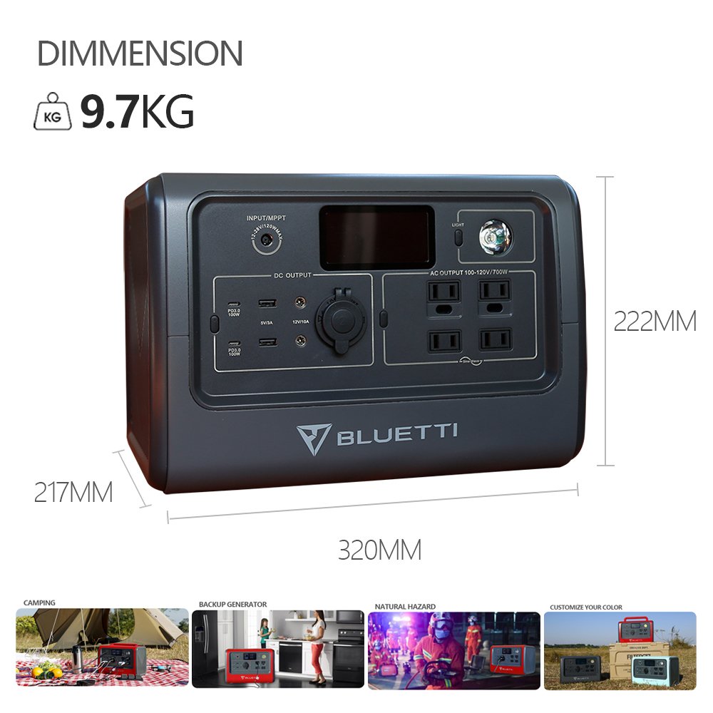 Bluetti New Release With Quick Charging/AC Plug Solar Charge Portable Power Bank For Camping