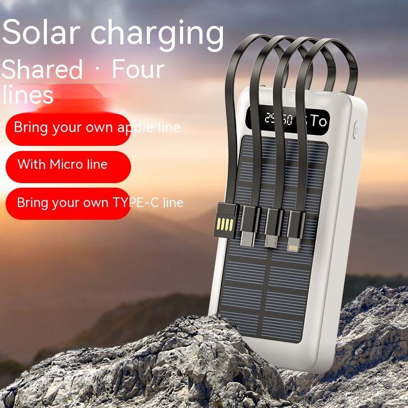40000Mah laptop power bank Portable Solar Charger Power Bank Emergency Outdoor Camping Light Solar Powerbank