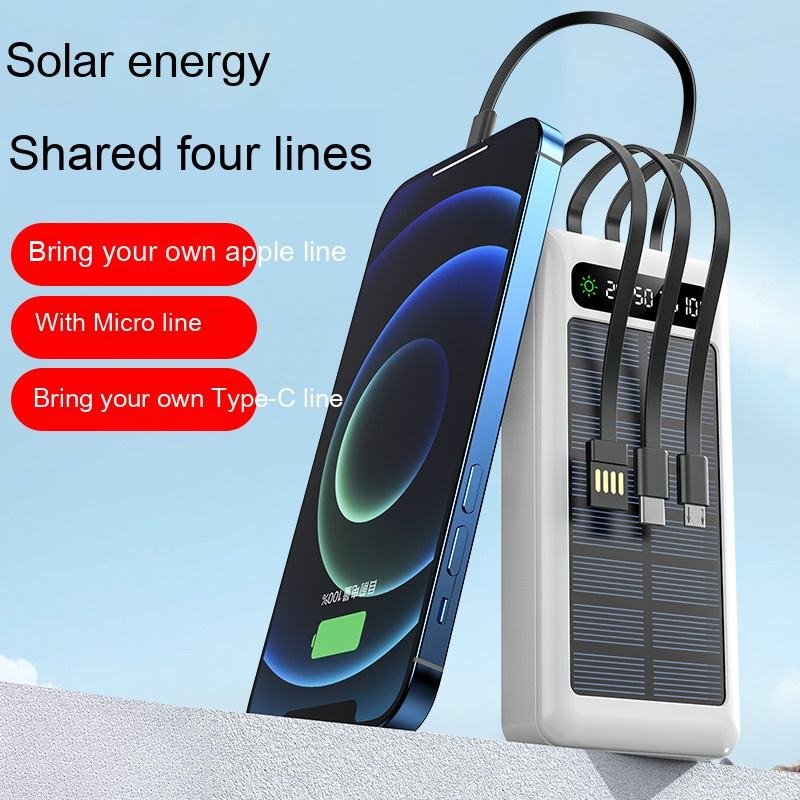 40000Mah laptop power bank Portable Solar Charger Power Bank Emergency Outdoor Camping Light Solar Powerbank