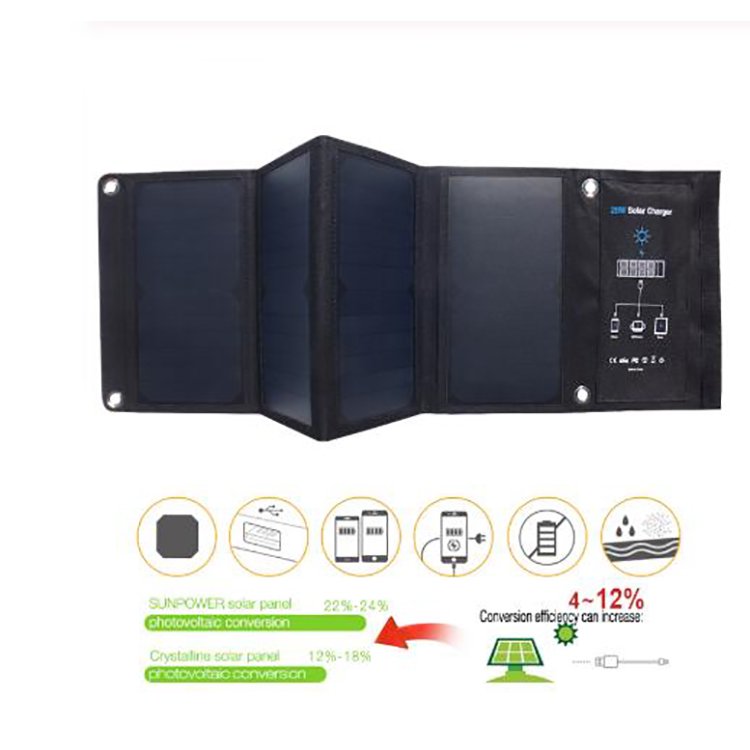 28 Watt Portable Solar Panel Foldable Home Use For Hiking Solar Charger