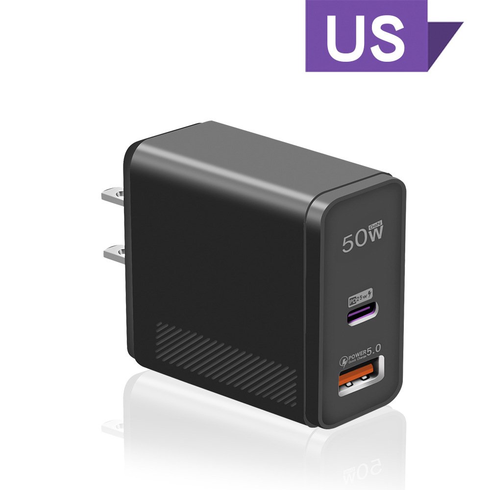50W Super Fast Charging Wall Charging Type C adapter Fast Charge 25WPD QC5.0 mobile phone charger for Apple Huawei Xiaomi