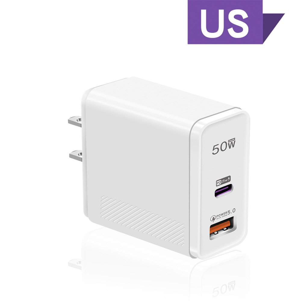 50W Super Fast Charging Wall Charging Type C adapter Fast Charge 25WPD QC5.0 mobile phone charger for Apple Huawei Xiaomi
