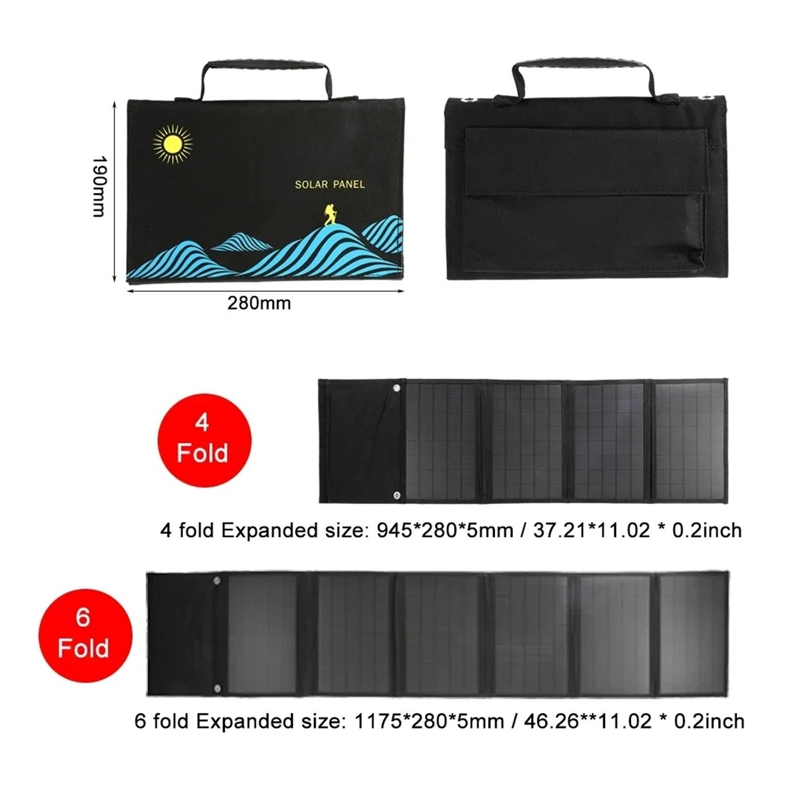 Senhuo 1000W Portable Folding Bag USB+DC Output Charger For Outdoor Solar Power