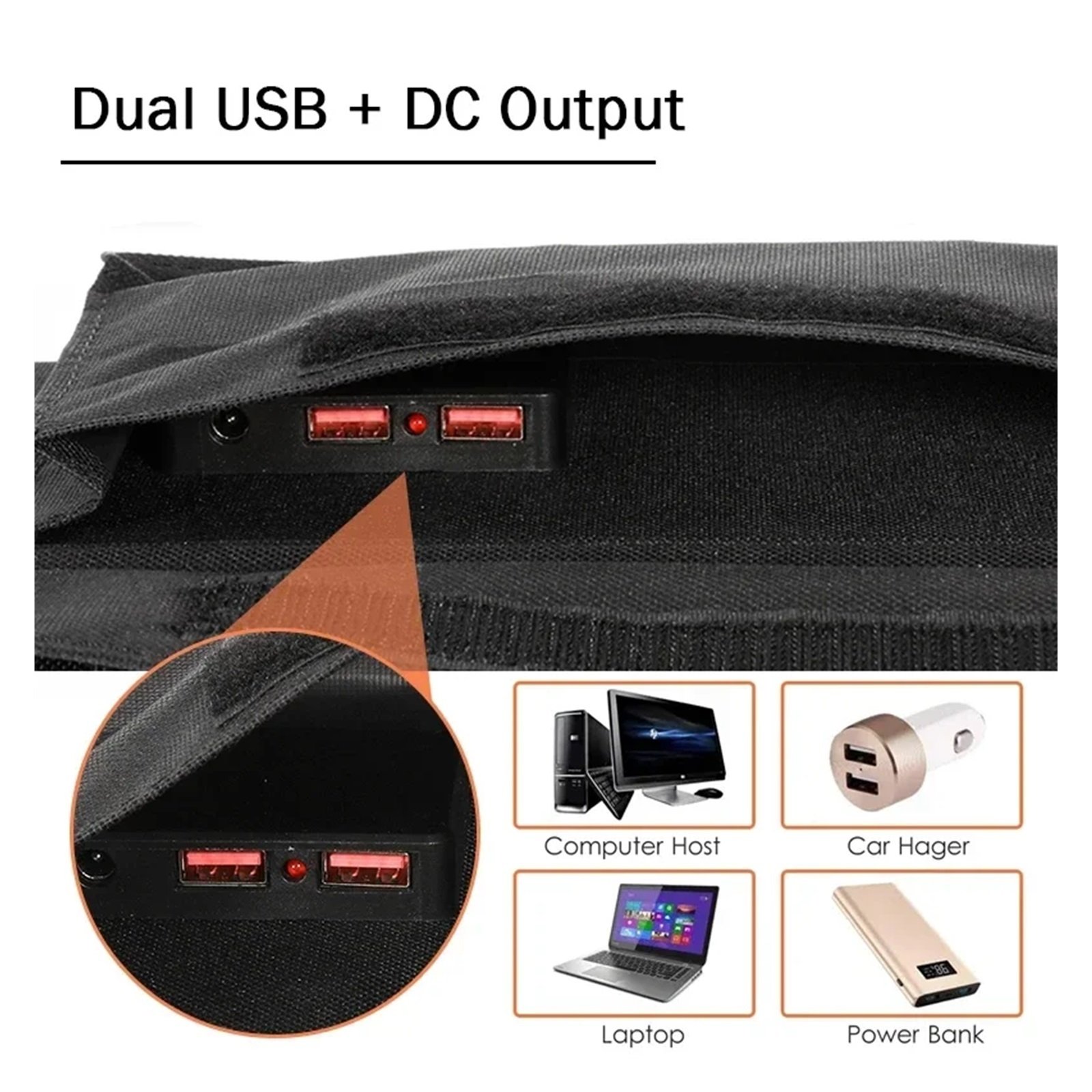 Senhuo 1000W Portable Folding Bag USB+DC Output Charger For Outdoor Solar Power