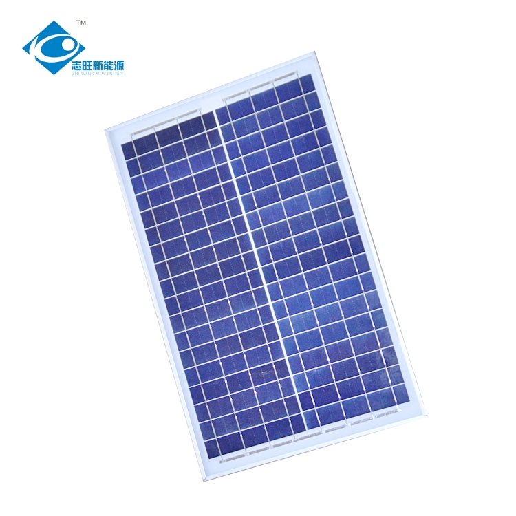 18V Glass Photovoltaic Solar Panels ZW-25W-18V Aluminium Frame Solar Panels 25W Photovoltaic Portable Solar Panel Charger