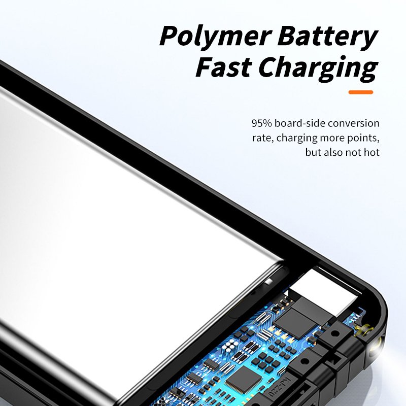 Solar Power Bank Dual USB Power Bank 20000mAh Waterproof Battery Charger External Portable Solar Panel 10000mah with LED Light