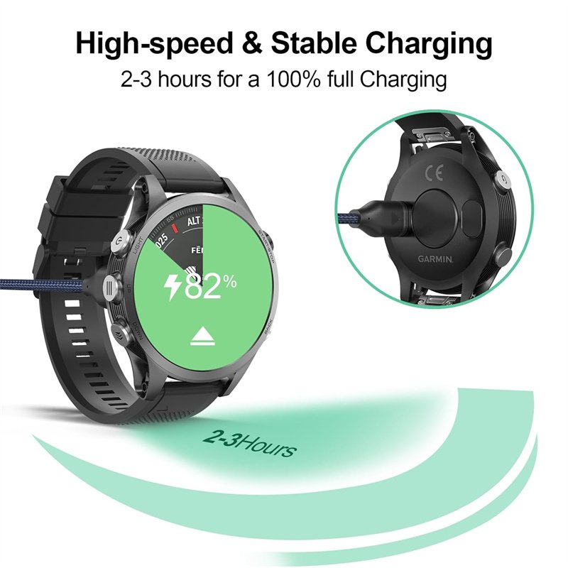 New USB Charging Cable Adapter for Garmin Fenix8 Instinct Venu 3S/2S Enduro Epix Pro Vivomove Tactix Swim Watch Charger Cable