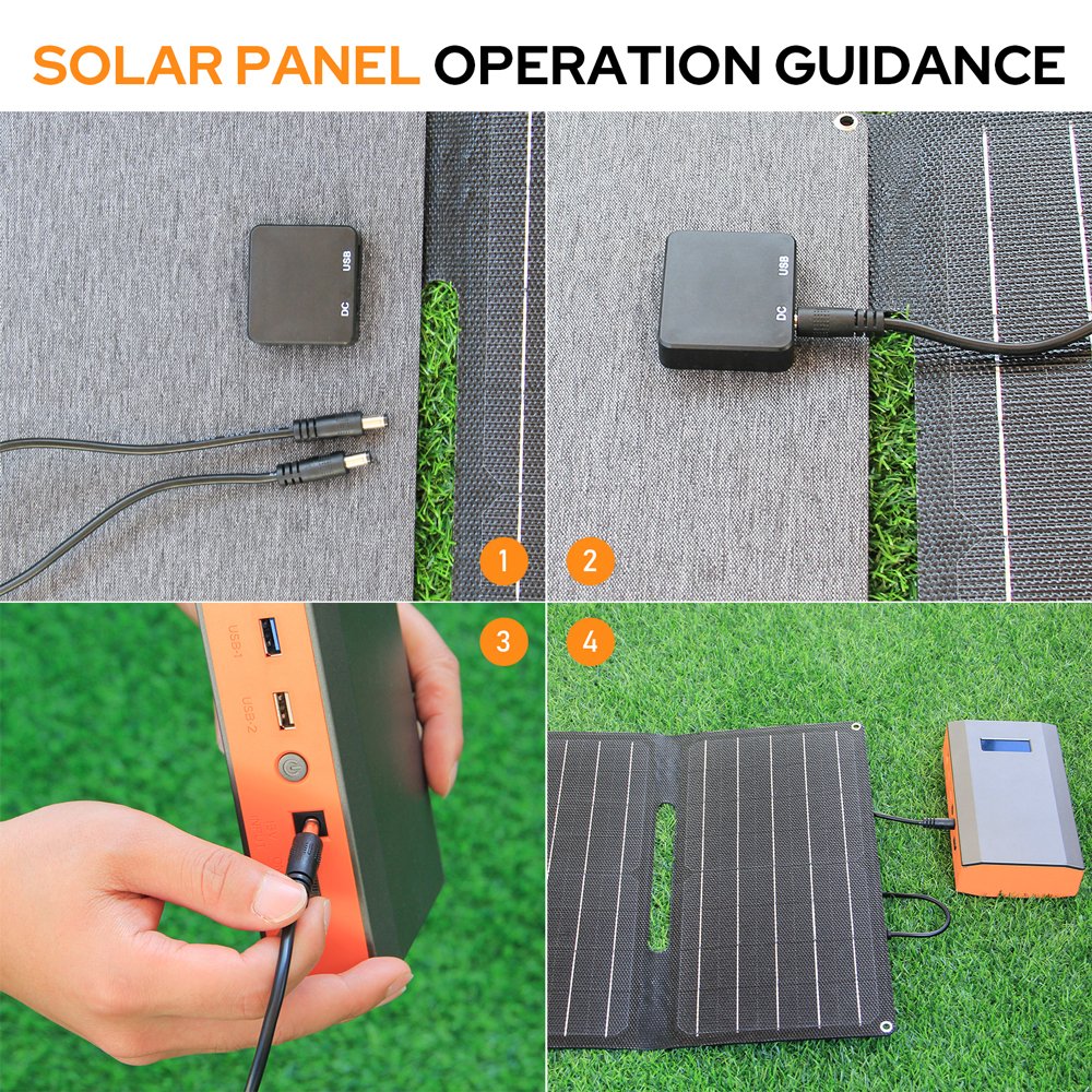2024 top sell foldable solar panel 30W Portable Solar Charger with USB for Power Station, Phone, Laptop, RV, Boat Trip, Camping