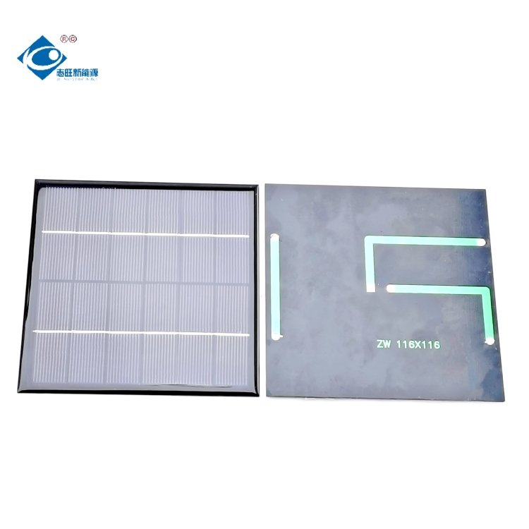 Outdoor Mini Solar Panels Power Charger ZW-116116 Customized Mini Epoxy Solar Panel 1.9W Epoxy Resin Solar Panel 6V