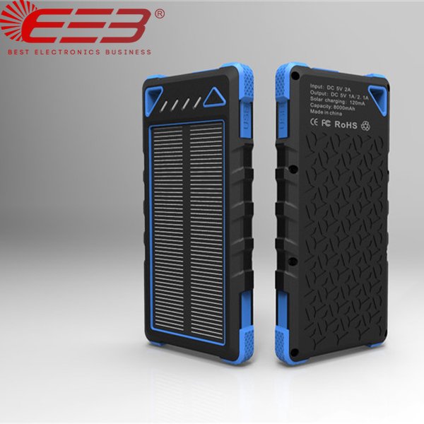 BEB solar charger silicone case Dual USB 8000mAh cheap cell phone solar charger For Mobile Phone iPhone 6