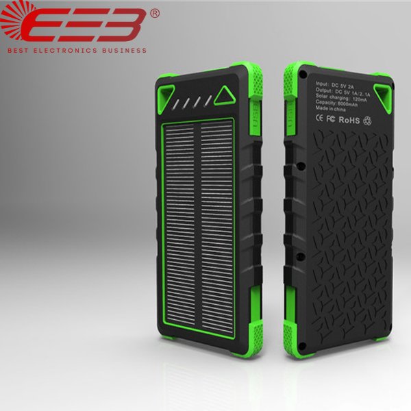 BEB solar charger silicone case Dual USB 8000mAh cheap cell phone solar charger For Mobile Phone iPhone 6