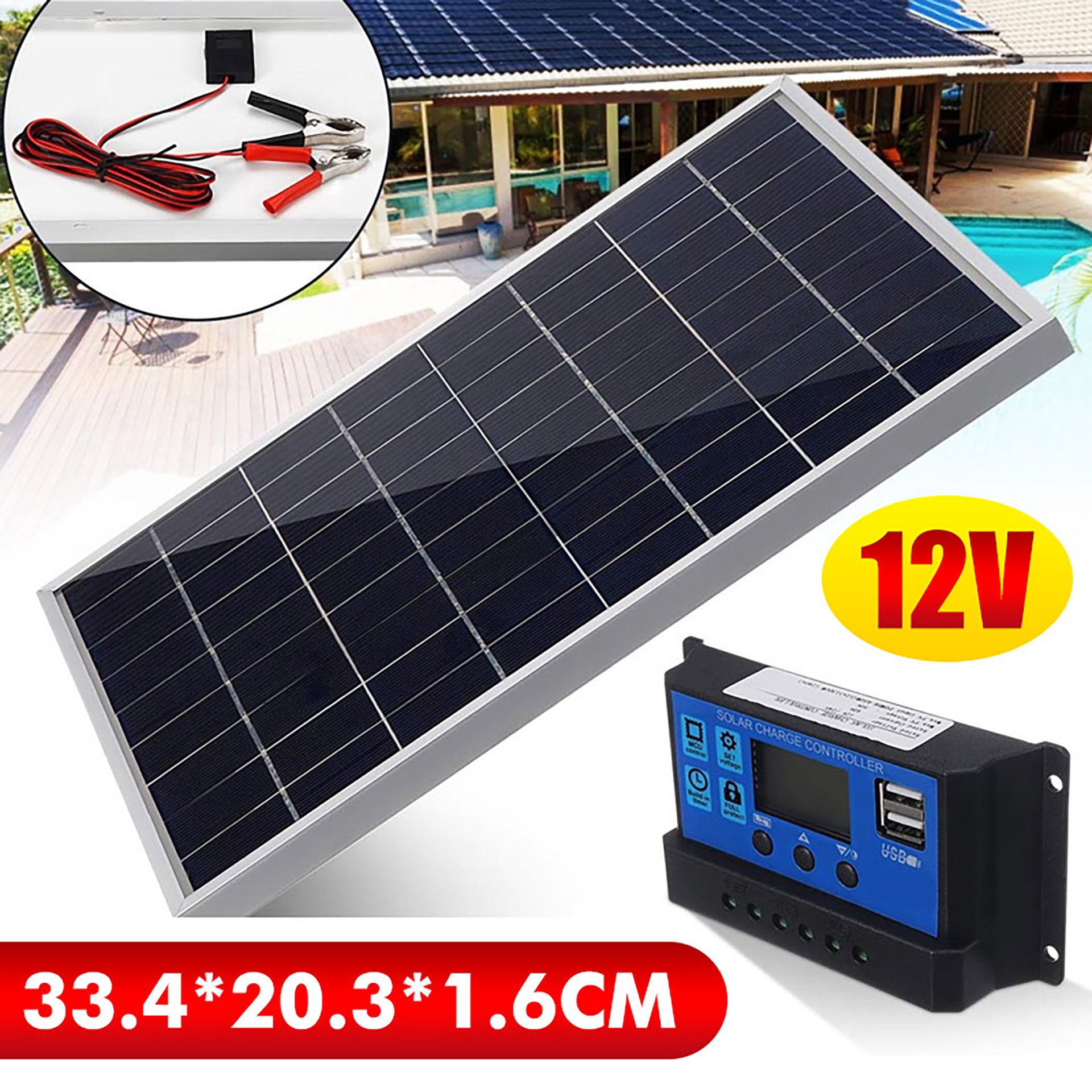 Portable 10W 100A Controller Solar Charger Foldable Poly Solar Panels Kit with Power Bank for Outdoor Camping Phone Charging