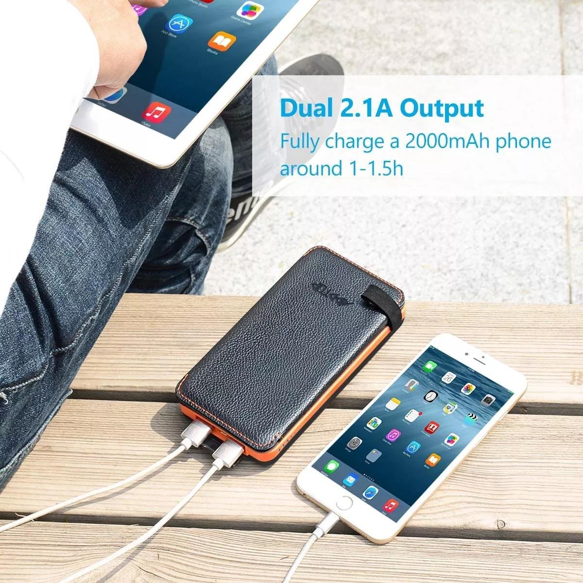 Solar Panel Camping Power Bank 30000 Outdoor Solar Energy Powerbank Charger For Outdoors 2024