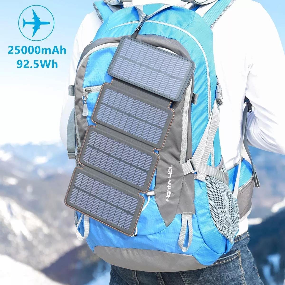 Solar Panel Camping Power Bank 30000 Outdoor Solar Energy Powerbank Charger For Outdoors 2024