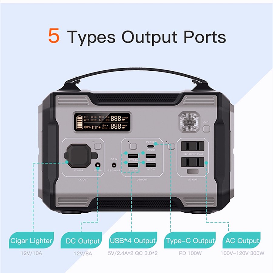 Easy to Carry Solar Generator N036 Portable Battery Power Station 500W