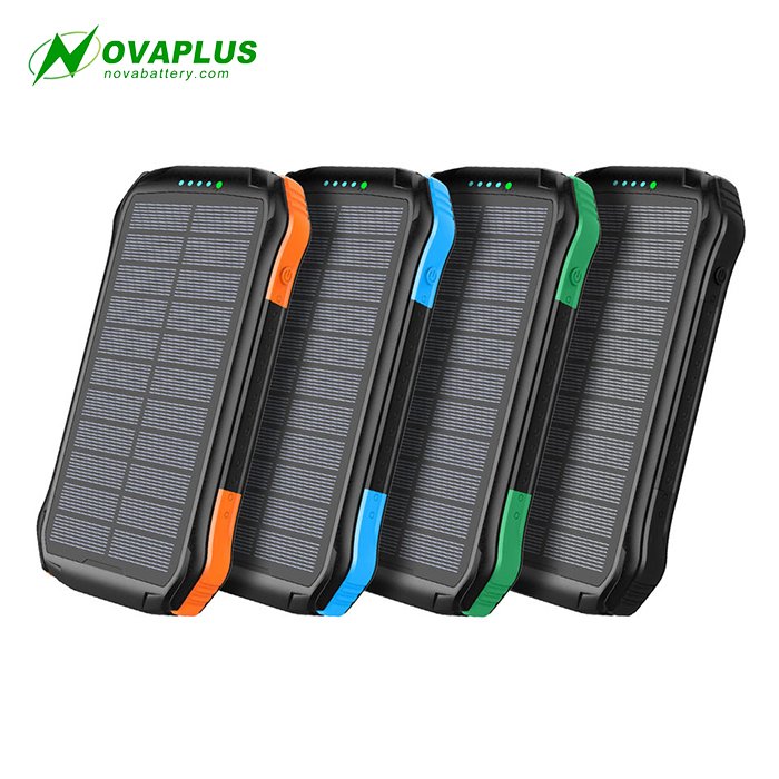 Nova Original Factory 10000mAh Solar Charger Dual USB daily waterproof External Backup Battery Solar Panel Power Bank