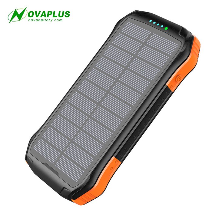 Nova Original Factory 10000mAh Solar Charger Dual USB daily waterproof External Backup Battery Solar Panel Power Bank