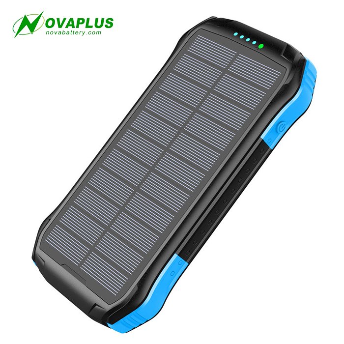Nova Original Factory 10000mAh Solar Charger Dual USB daily waterproof External Backup Battery Solar Panel Power Bank