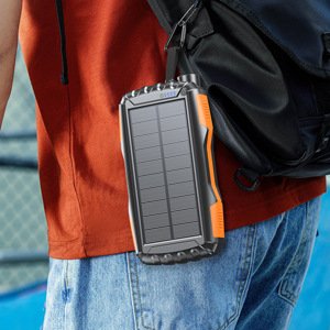 Customized Logo 20000mAh External Compass Power bank Waterproof Portable Travel Power Bank Solar Power Bank