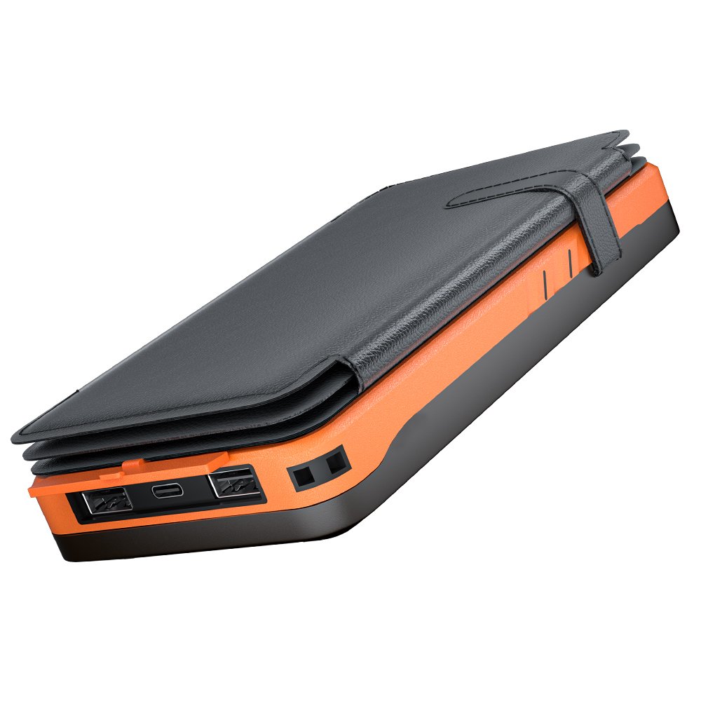New Product 2024 Portable Charger Hiking Outdoor Waterproof 20000mAh Large Capacity Wireless Charger Solar Power Bank USB-C