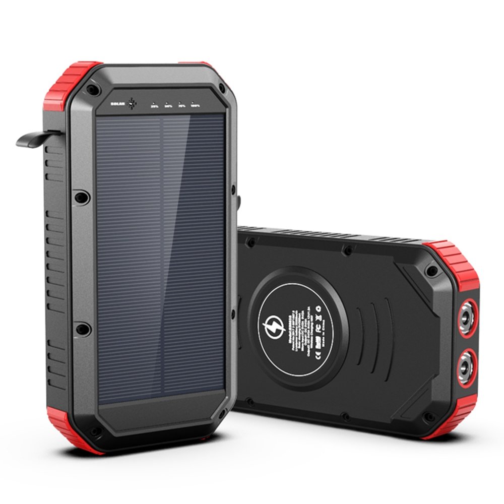 Fashionable Design Solar power banks 20000 Mini Powerbanks Wireless Charging LED Style for Smart Phones