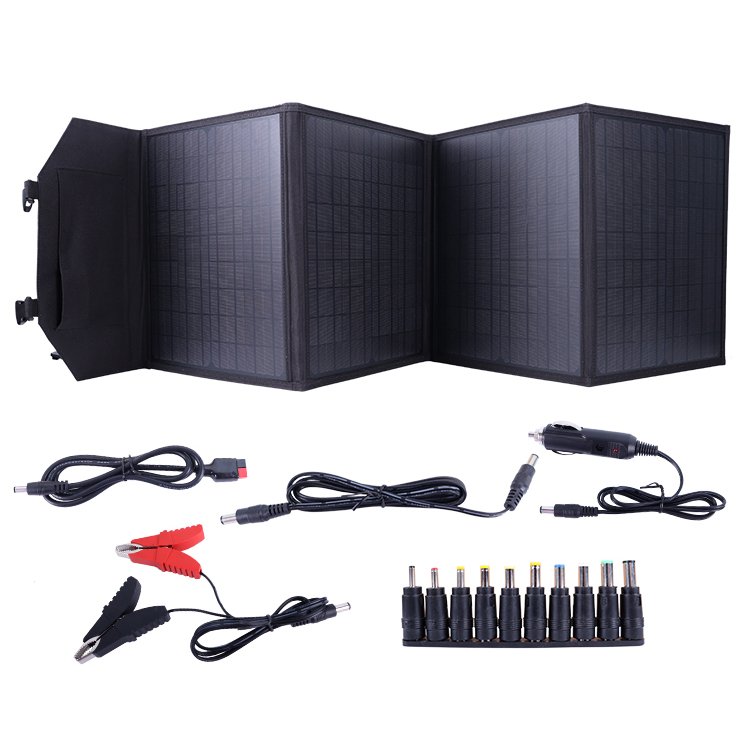 wholesale day and night solar panel 120w bigger rechargeable usb camping mobile folding charger foldable portable solar panels