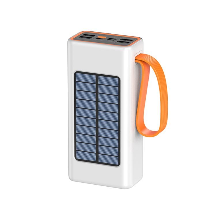 Portable Outdoor Solar Power Bank 30000mah Multi-port 4 Usb Large Capacity Powerbank 30000mah