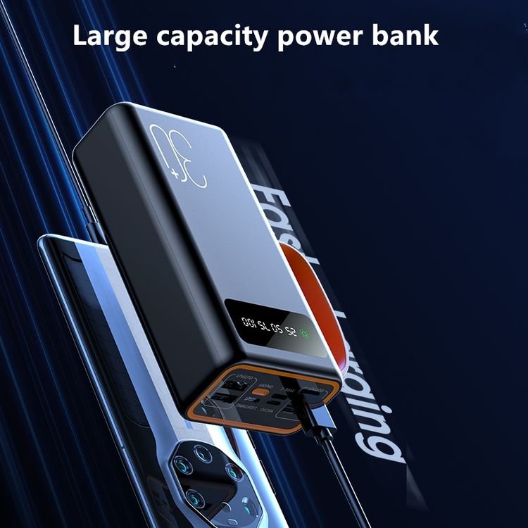 Portable Outdoor Solar Power Bank 30000mah Multi-port 4 Usb Large Capacity Powerbank 30000mah