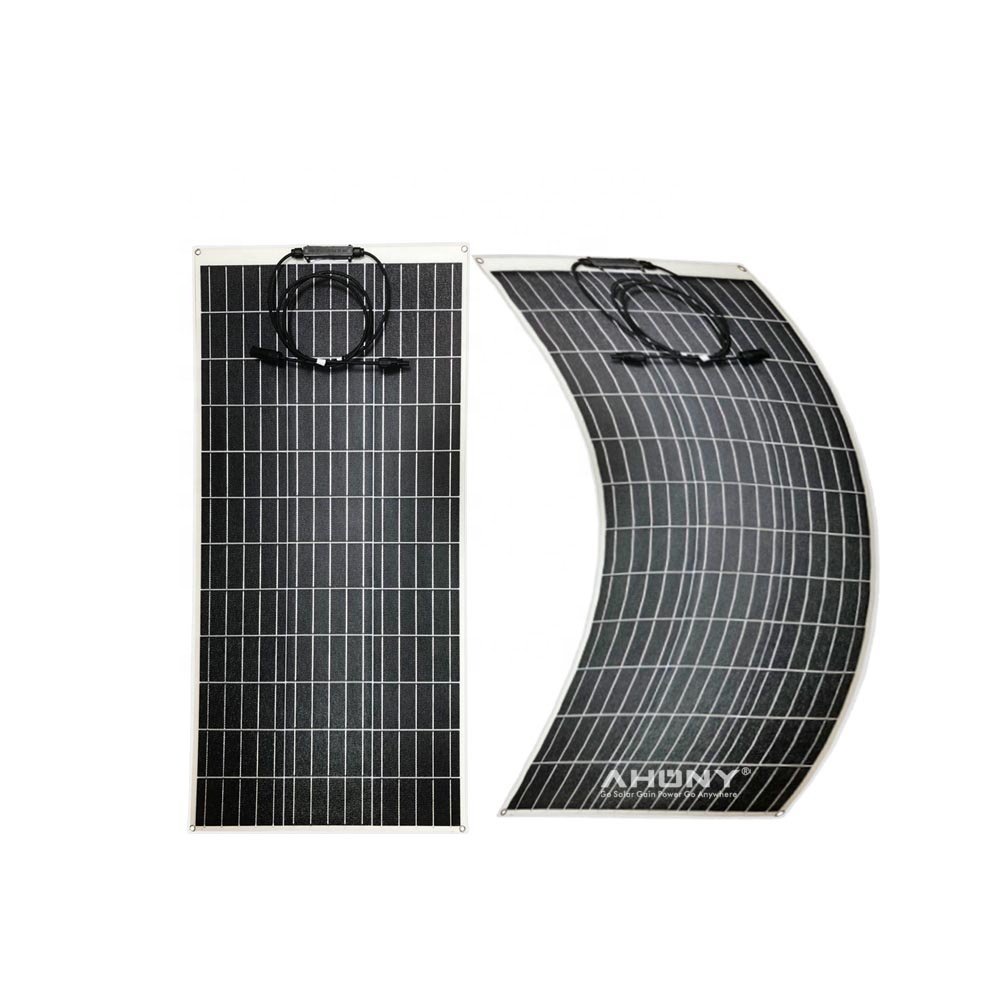 Flexible Solar Panel 100W 12V Monocrystalline Bendable Semi Flexible Mono Solar Panels Charger Off Grid for RV Boat Cabin Van